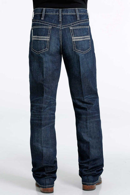 Cinch Men's White Label Relaxed Fit Dark Wash Jean weis-western-wear