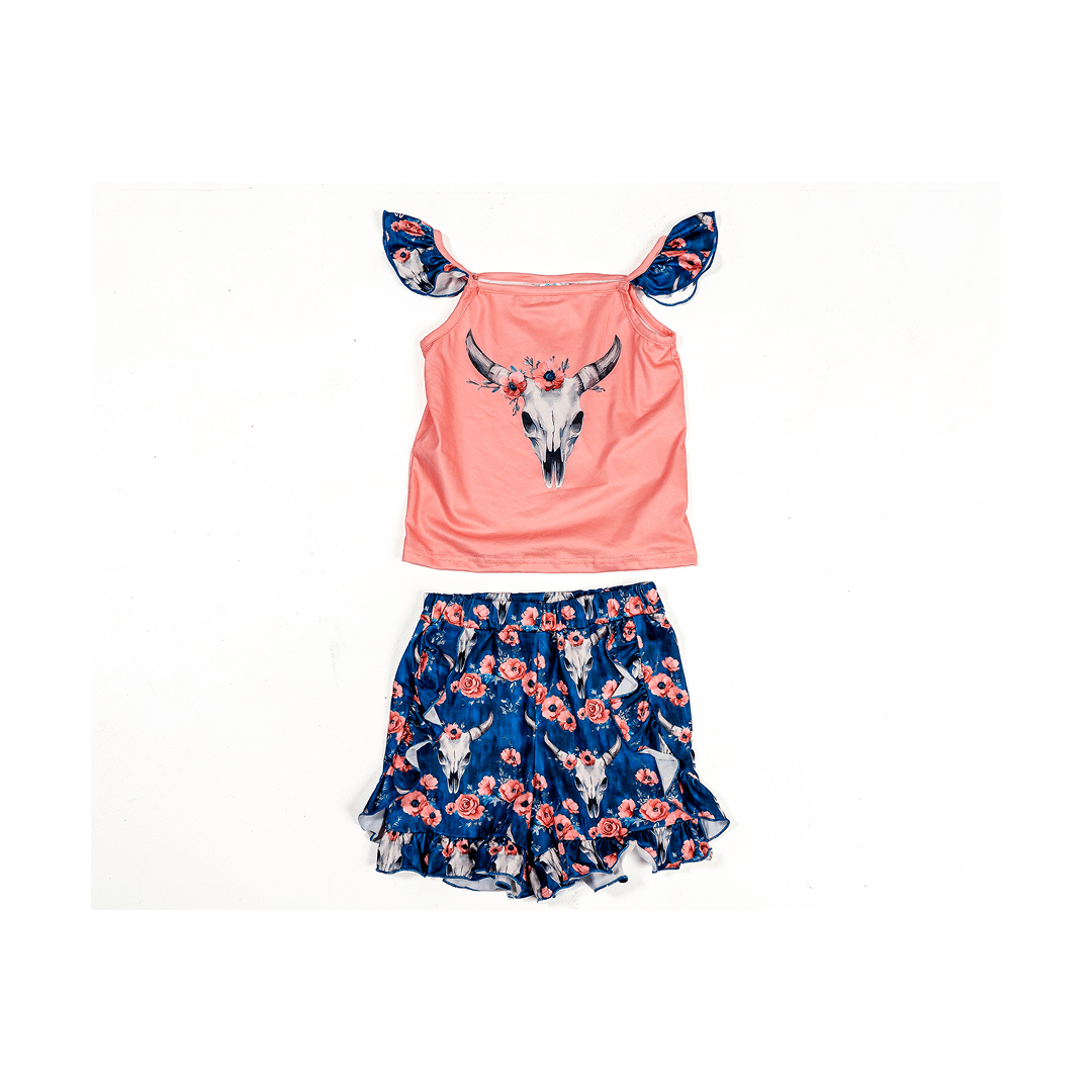Shea Baby Girl's Two Piece Midnight Floral Shirts - Shea Baby