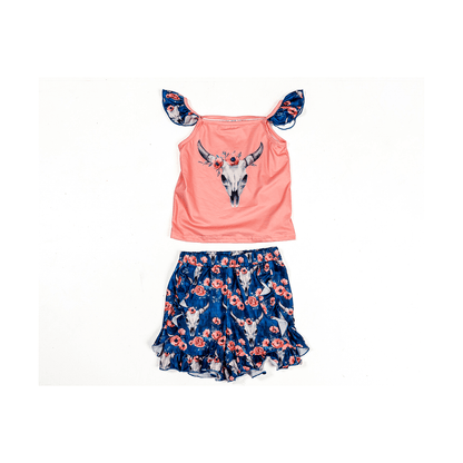 Shea Baby Girl's Two Piece Midnight Floral Shirts - Shea Baby