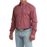 Cinch Boy's Pink Geo Print Button Down