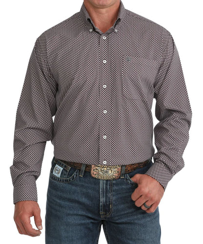 Cinch Men's Purple Geo ArenaFlex Button Down Shirt