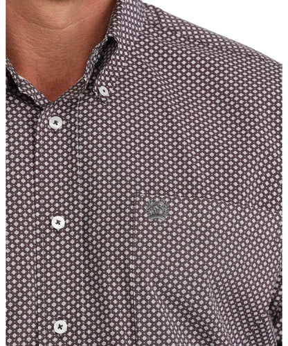 Cinch Men's Purple Geo ArenaFlex Button Down Shirt