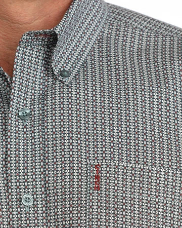 CINCH MODERN FIT BLUE PRINT - MENS SHIRT