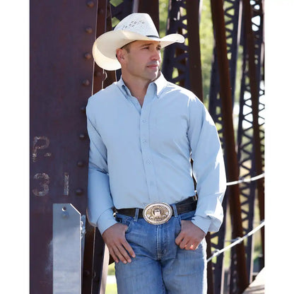 Cinch Men's Light Blue ArenaFlex Long Sleeve Shirt