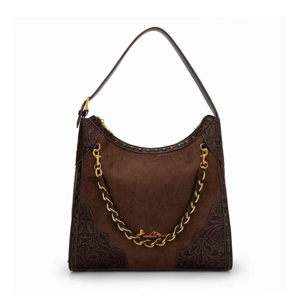 Montana West Tooled Hobo Bag