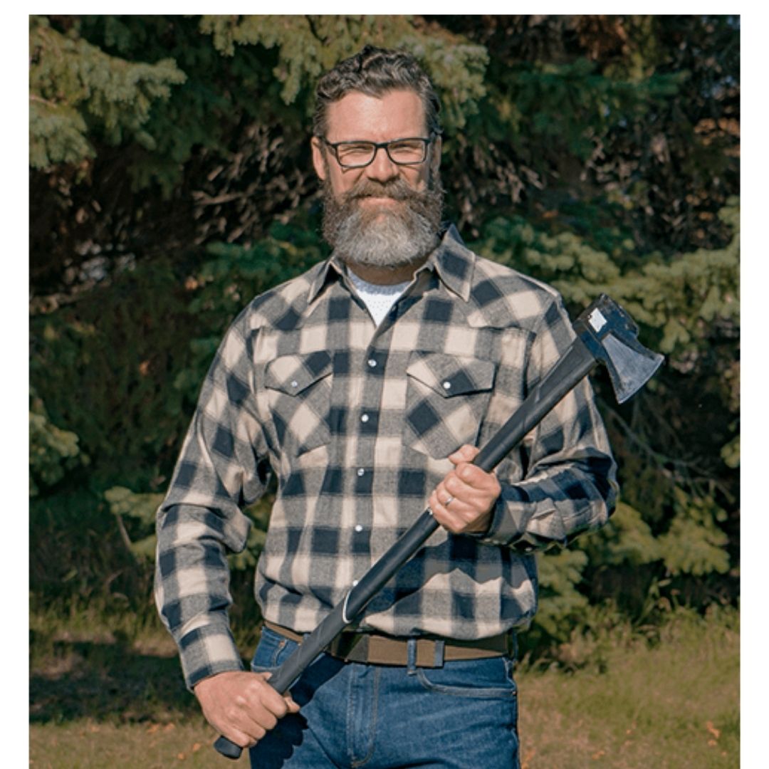 MWG Men's Flannel Plaid Shirt - Natural weis-western-wear