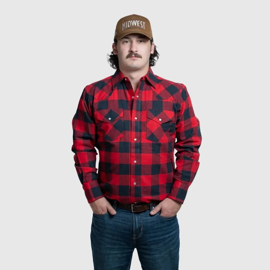 MWG Men's Flannel Plaid Western Shirt weis-western-wear