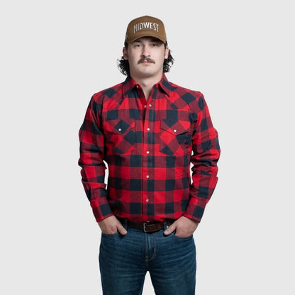 MWG Men's Flannel Plaid Western Shirt weis-western-wear