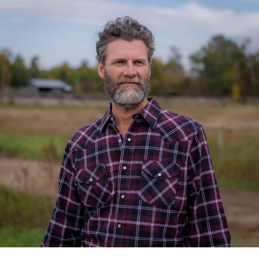 MWG Men's Flannel Plaid Western Shirt - Wine weis-western-wear