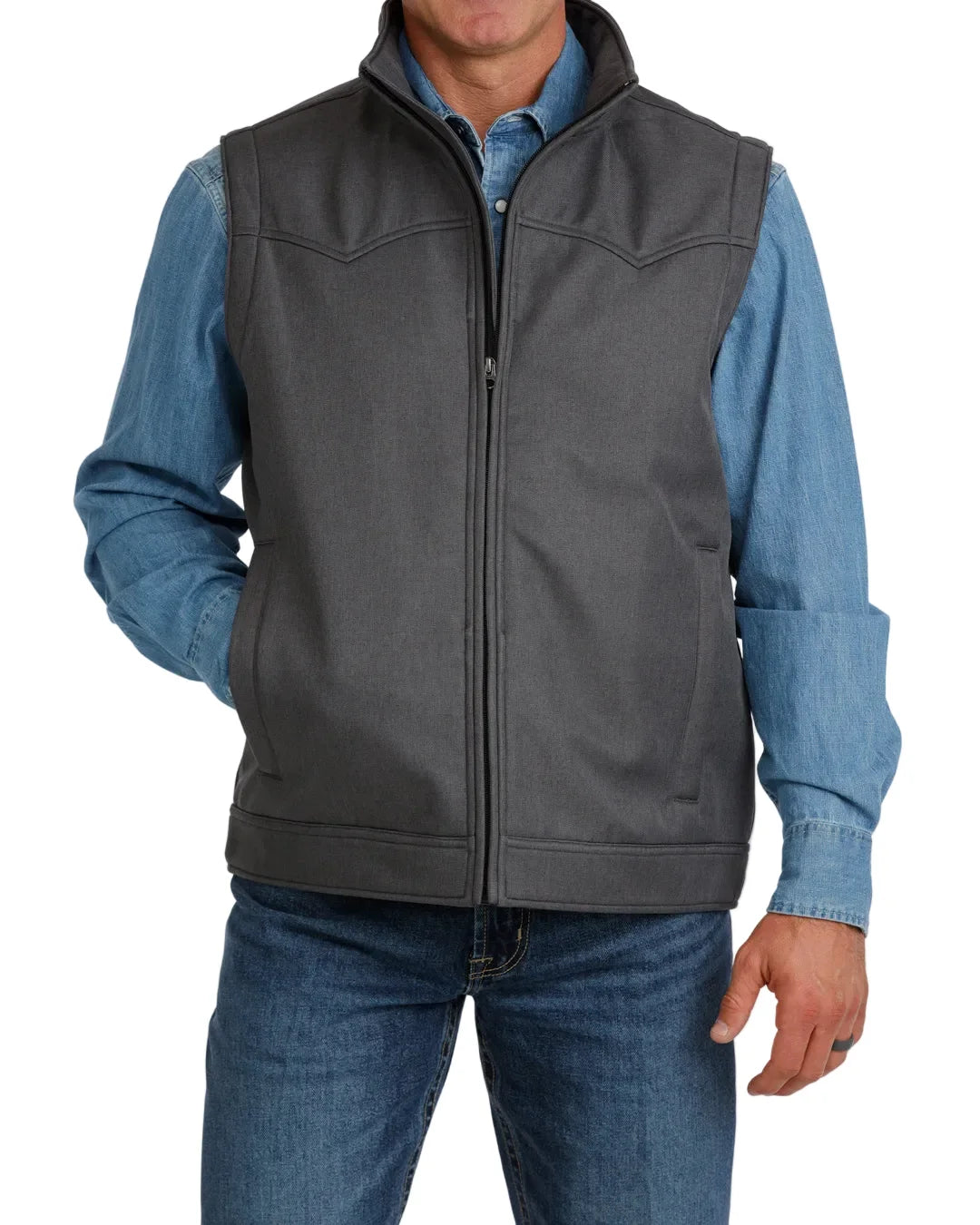 Cinch Men's Gray Concealed Carry Bonded Vest