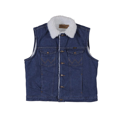 Wrangler Men's Sherpa Lined Denim Vest - Prewashed - Wrangler