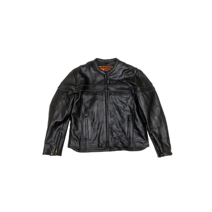 Milwaukee Leather Men's Crossover Black Leather Lightweight Jacket - Clearance