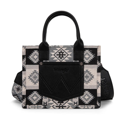 Montana West Wrangler Aztec Pattern Dual Sided Print -Tote/Crossbody weis-western-wear