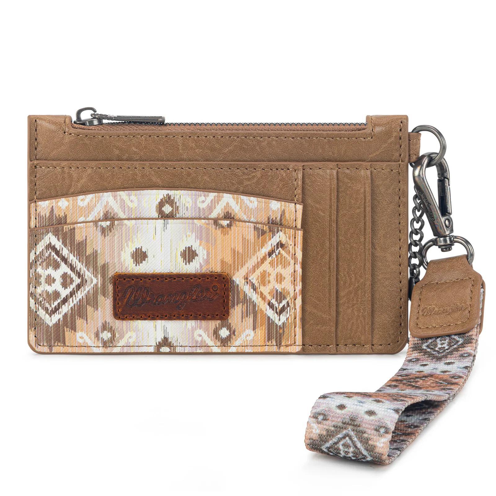 Montana West Wrangler Aztec Print Key Chain Wristlet Card Wallet weis-western-wear
