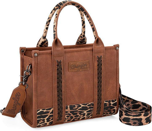 Montana West Wrangler Leopard Print Concealed Carry Tote/Crossbody Leopard weis-western-wear