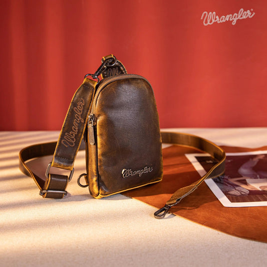 Montana West Wrangler Sling Bag/Crossbody/Chest Bag - Coffee