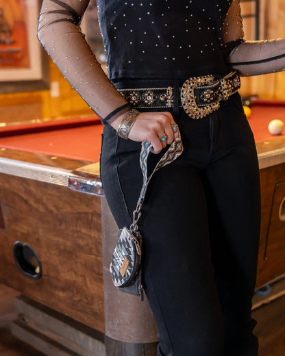 Montana West Wrangler Southwestern Art Print Dual Pouch Wristlet weis-western-wear