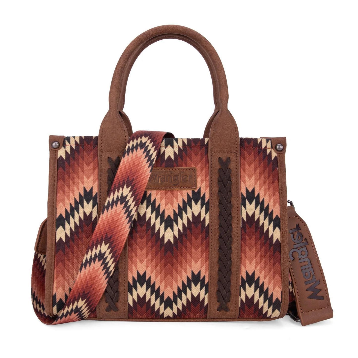 Montana West Wrangler Southwestern Pattern Dual Sided Print Tote/Crossbody weis-western-wear