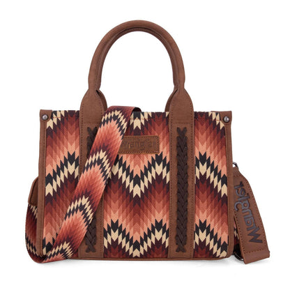 Montana West Wrangler Southwestern Pattern Dual Sided Print Tote/Crossbody weis-western-wear
