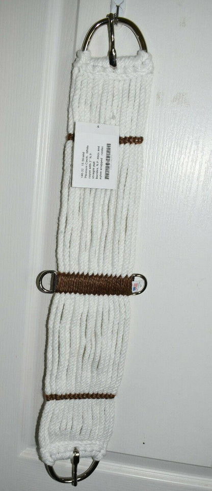 Mustang Manufacturing Pleasure Cinch White Rayon 140-28,30,32,34