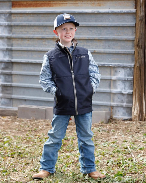 Cinch Boy's Bonded Vest In Navy