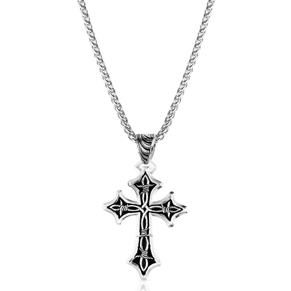 Montana Silversmith Barbed Cross Necklace