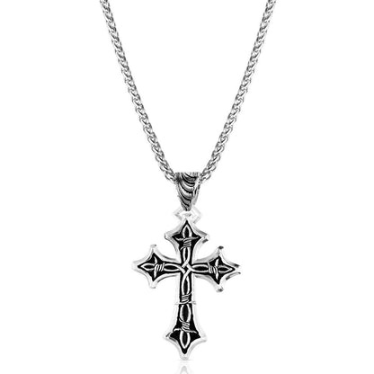 Montana Silversmith Barbed Cross Necklace