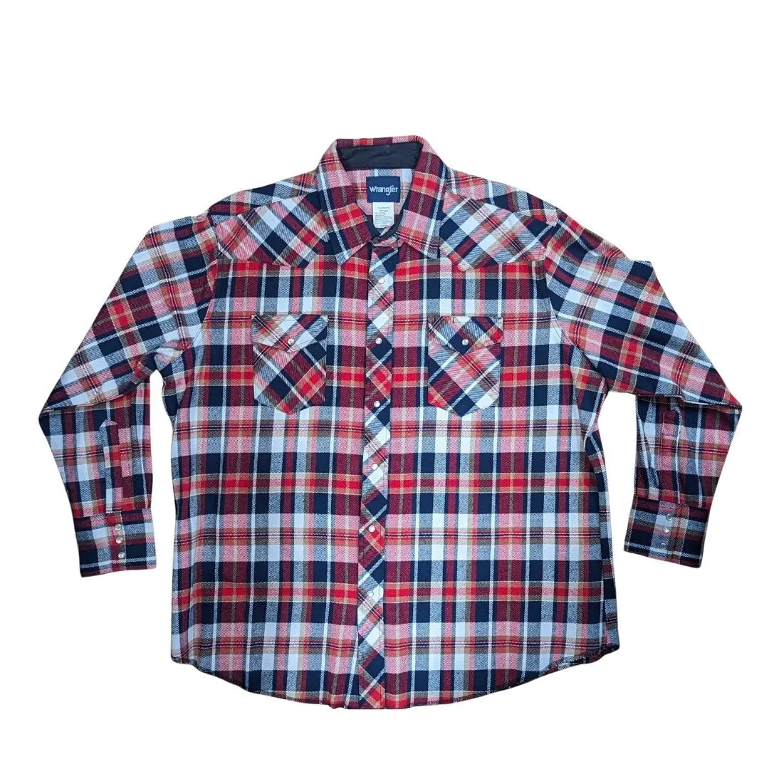 Wrangler Men's Heavyweight Flannel Plaid Shirt - Assorted weis-western-wear