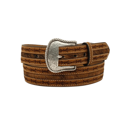 Nocona Men's Barbwire Edges Brown Belt weis-western-wear