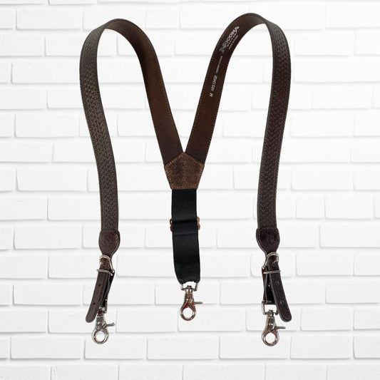 Nocona Men's Western Leather Suspenders N8512402