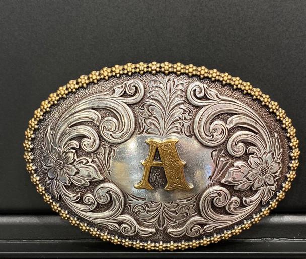Nocona Western Initial Belt Buckle