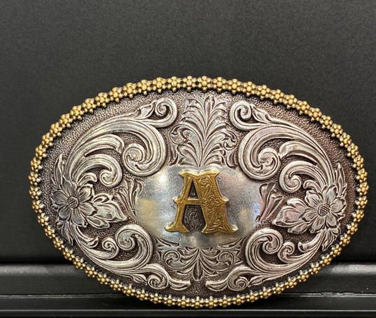 Nocona Western Initial Belt Buckle