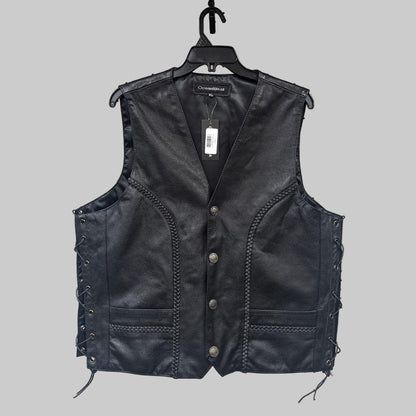 Ocean West Men's Leather Vest weis-western-wear