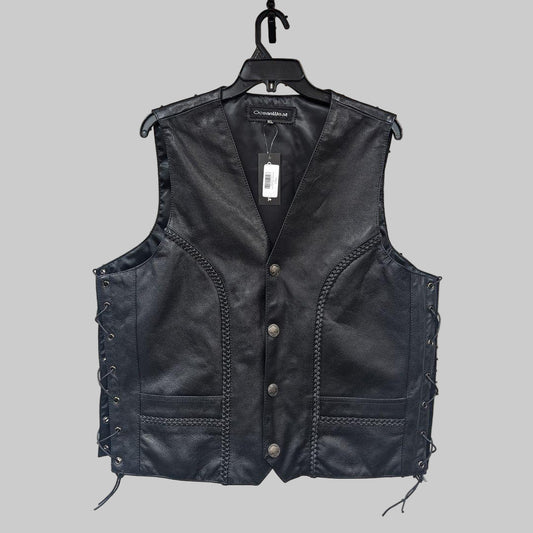 Ocean West Men's Leather Vest weis-western-wear