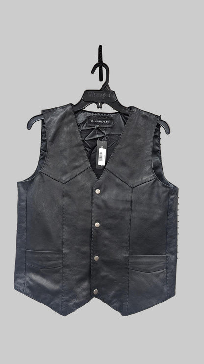 Ocean West Men's Leather Vest weis-western-wear