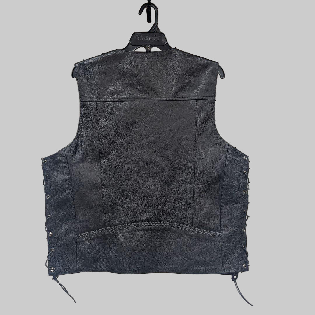Ocean West Men's Leather Vest weis-western-wear