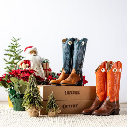 Olathe Men's Cowboy Boot 16" Tall - Tangerine Glove