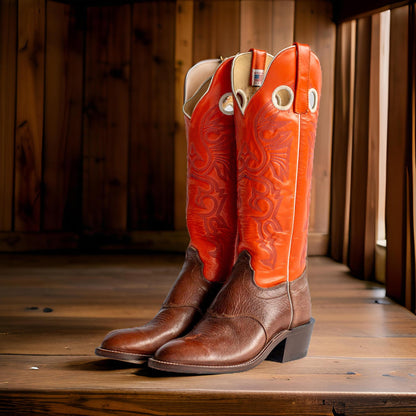 Olathe Men's Cowboy Boot 16" Tall - Tangerine Glove