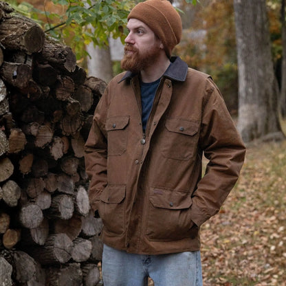 Outback Trading Co. Men's Oilskin Gidley Jacket In Brown