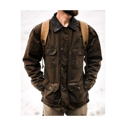 Outback Trading Co. Men's Oilskin Gidley Jacket In Brown