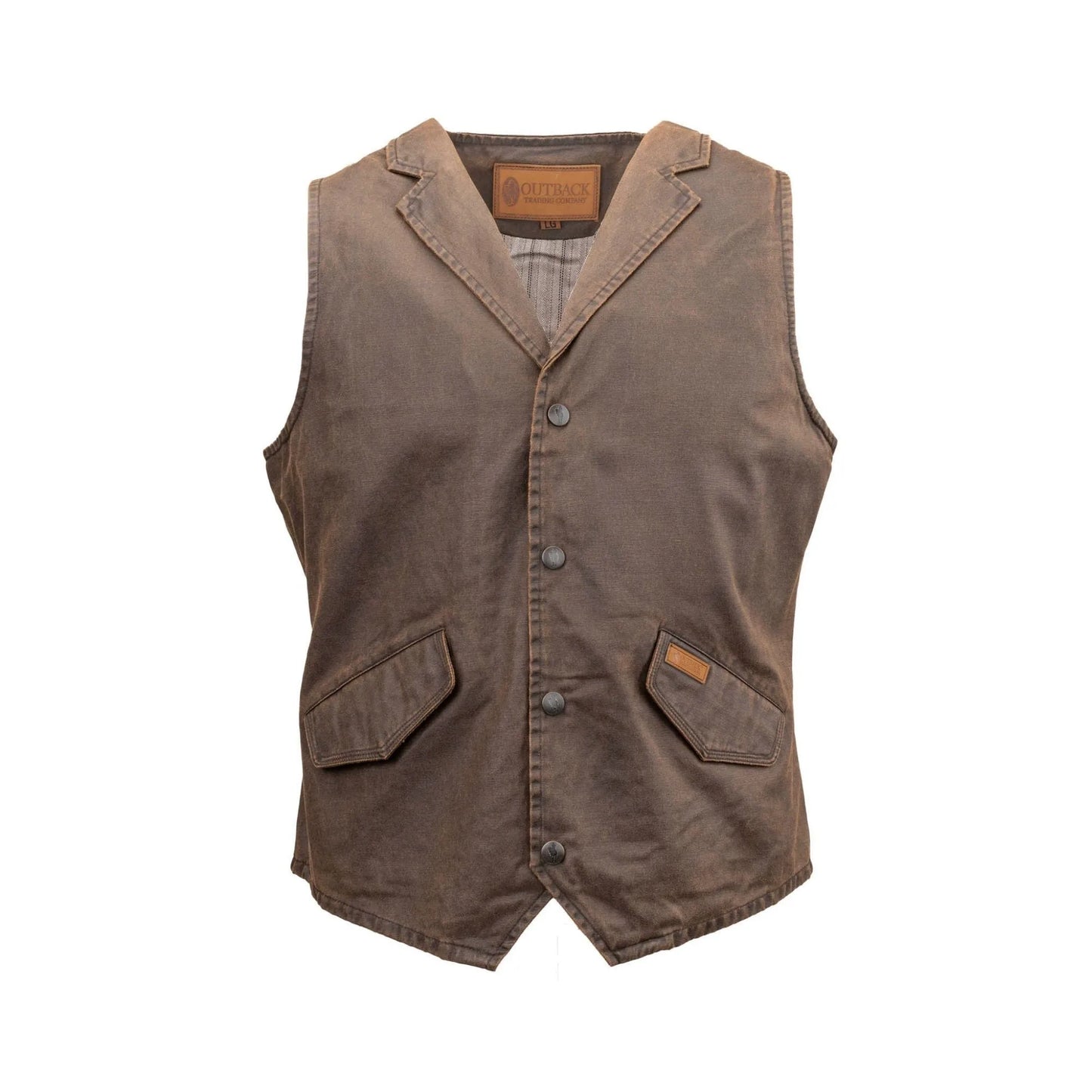 Outback Trading Co Men's Arkanas Vest Oil Skin