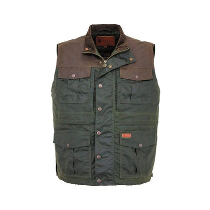 Outback Trading Company Men's Brant Dark Olive Oilskin Vest