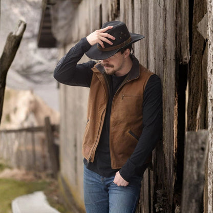 Outback Trading Company Men's Vest Sawback In Field Tan