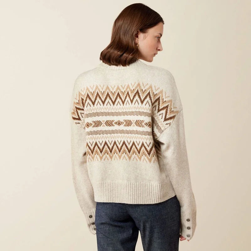 Ariat Women's Lodge Sweater Oatmeal Heather