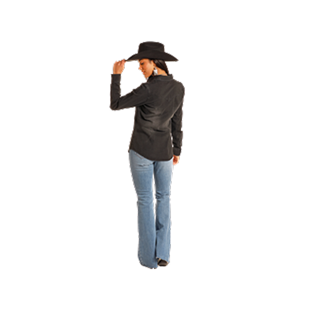 Panhandle Slim Women's Black Denim Shirt