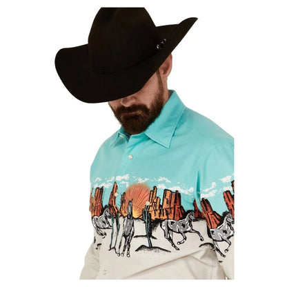 Panhandle Slim Men's Sunset Border Snap Shirt