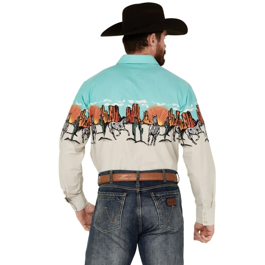 Panhandle Slim Men's Sunset Border Snap Shirt
