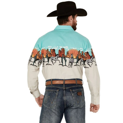 Panhandle Slim Men's Sunset Border Snap Shirt