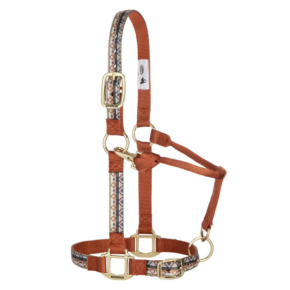 Patterned Adjustable Halter, 1" Trekking West