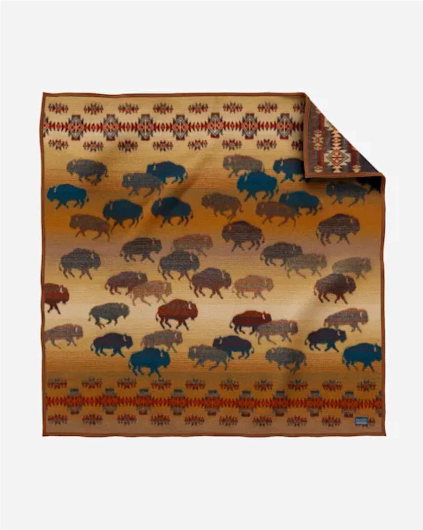 Pendleton Prairie Rush Hour Throw Brown Buffalo weis-western-wear